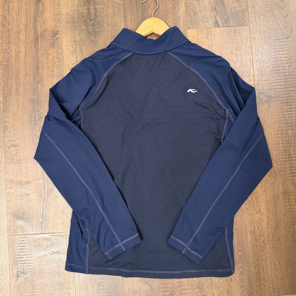 KJUS Men's 52/L Navy Half Zip Ski Golf Performance Pullover Technical - Picture 7 of 7
